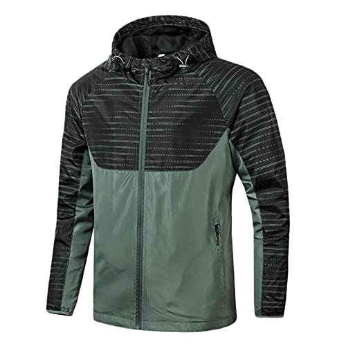 Regenjacke Herren Fahrradjacke Mit Kapuze Wasserdicht Und Atmungsaktiv Fahrradbekleidung Windjacke Sommer Herbst Mänte Radjacke Fahrrad Leicht Ultraleichte Radsport-Jacken Rain Jacket Men Dünne von MeiLyviba