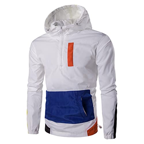 Regenjacke Herren Sommer Herbst Mänte Fahrradjacke Mit Kapuze Radjacke Fahrrad Leicht Fahrradbekleidung Windjacke Rain Jacket Men Dünne Ultraleichte Radsport-Jacken Wasserdicht Und Atmungsaktiv von MeiLyviba