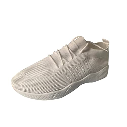 Sneaker Damen Weiss 41 Plattform Elegante Schuhe Turnschuhe Sportschuhe Leichtgewichts Atmungsaktiv Frauen Walkingschuhe Halbschuhe Cushion Wasserdicht Flach Für Sporthalle Outdoor Jogging von MeiLyviba