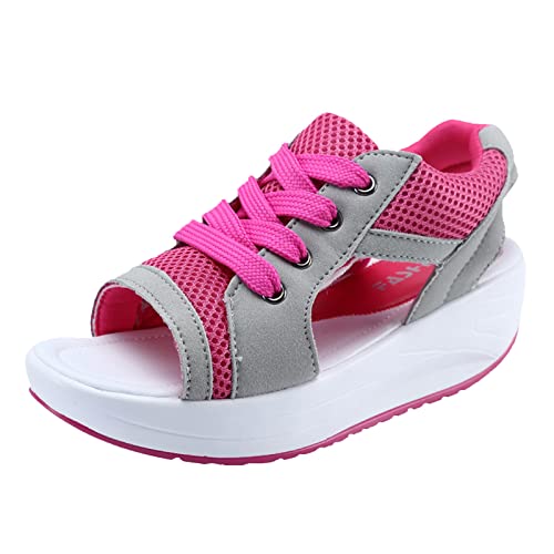 Sneaker Damen Weiss Plateau Bequem Breite Schuhe Fußballschuhe Laufschuhe Leichtgewichts Atmungsaktiv Frauen Straßenlaufschuhe Trekkingschuhe Plateau Casual Große Größe Für Fitness Camper Walking von MeiLyviba