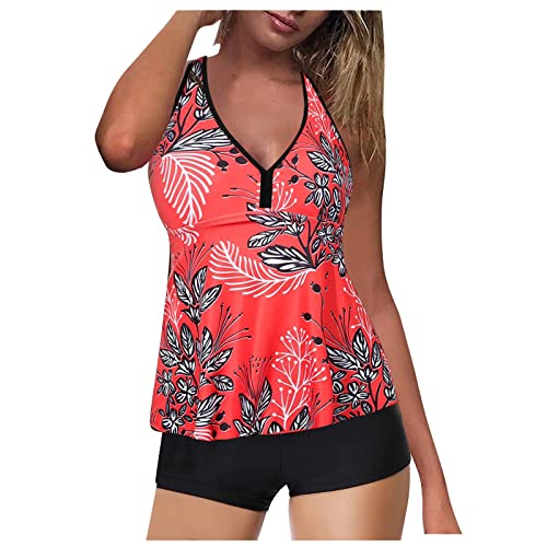 Tankini Damen Bauchweg Bademode Damen Sportlich Tankini Badeanzug Damen Tankini Set Push up Sport Badeanzüge Damen Bauchweg Damen Zweiteiler Bademode Set Tankini Oberteil mit Dreieck Unterhosen von MeiLyviba