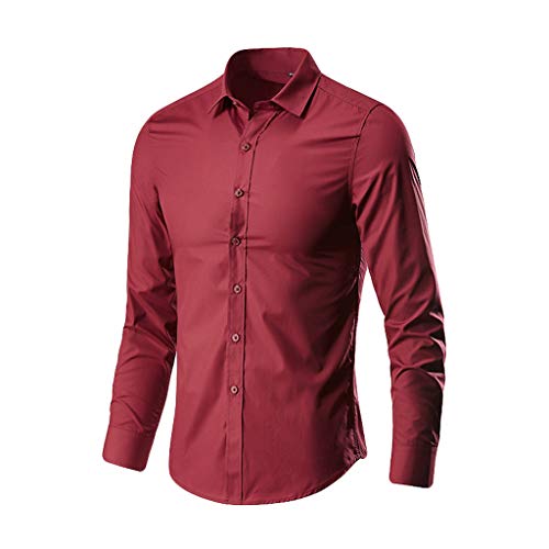 Weißes Hemd Herren Regular Fit Bügelfrei Mit Geradem Schnitt Businesshemden Und Freizeithemden Für Männer Anzug Hemd Business Slim Fit Langarm Herrenhemd Stretch Langarm Hemd Modische Casual von MeiLyviba