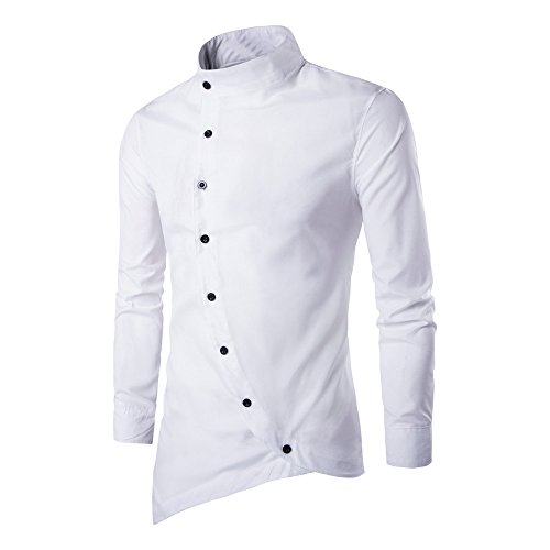 Weißes Hemd Herren Regular Fit Bügelfrei Mit Geradem Schnitt Businesshemden Und Freizeithemden Für Männer Anzug Hemd Business Slim Fit Langarm Herrenhemd Stretch Langarm Hemd Modische Casual von MeiLyviba