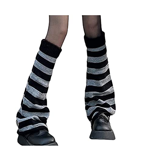 Beinlinge Frauen Gothic Strick Lange Socken Leggings Gamaschen Knie Goth Winter Manschette Knöchel Heap Socke von MeiPing