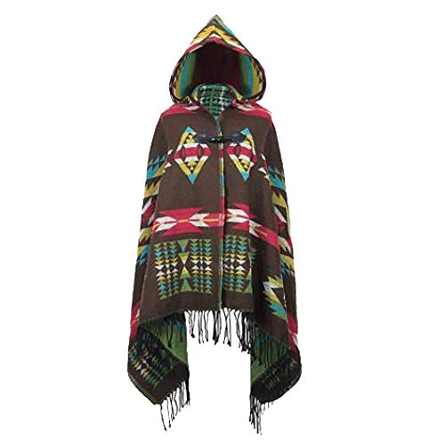 MeiPing Damen bohemian wraps mit kapuze capes mantel tücher kaltes wetter kaffee einheitsgröße von MeiPing