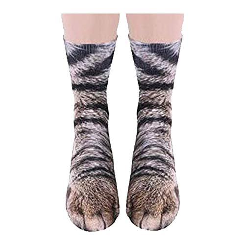 MeiPing Unisex Erwachsener Nette Miezekatze-Katzen-Tatzen-Socken, Tierpfote 3D Simulationsdruck Mannschaftssocken, Für Frauen, Männer von MeiPing