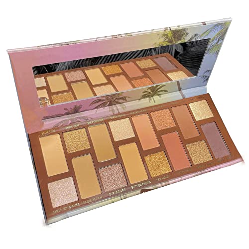 16 Farben Lidschatten-Palette Damen Make-up Gold Glitzer Lidschatten Perlmutt Langlebig Wasserdicht Hochpigmentiert Warm Natürliche Lidschatten Make-up Palette Lidschatten für das ganze Gesicht von MeiPlumLai