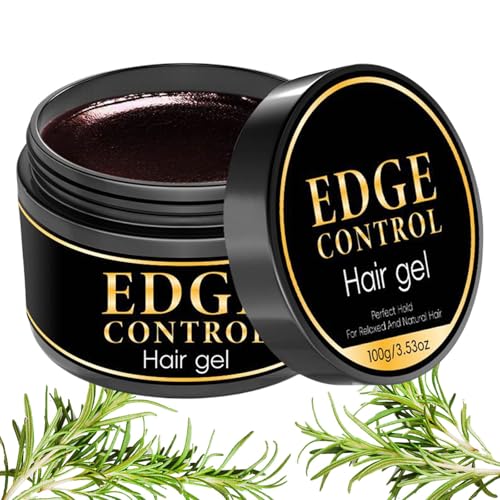 Edge Control Gel mit starkem Halt für schwarze Frauen, Edge Control Wax Haargel, Haarflechtgel, nicht fettendes Edge Wax Styling Tamer, natürliche Formel, blättert nicht ab, kein weißer Film, langanha von MeiPlumLai