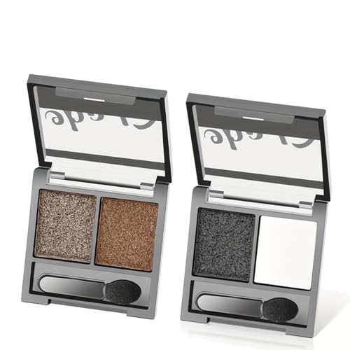 Lidschatten-Palette, 4 Farben, Highlighter und Glitzer-Lidschatten, hautneutraler rauchiger Lidschatten-Make-up-Palette, hochpigmentiert, leicht und nicht fliegendes Puder, nicht backend von MeiPlumLai