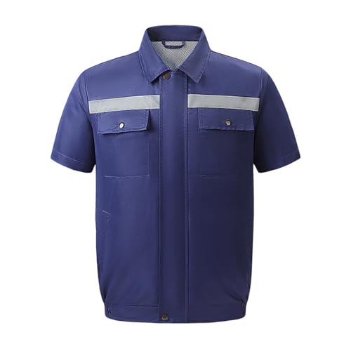 Meichoon Kurzärmeliges Kühlhemd mit Lüftern 3-Gang-Windgeschwindigkeitseinstellung Unisex-Klimaanlagenjacke Wasserabweisend für die Arbeit im Sommer im Freien von Meichoon