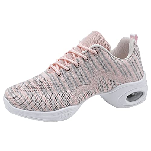 Damen Jazzschuhe Atmungsaktiv Tanzschuhe rutschfeste Geteilte Sohle Sneaker Fersenschuhe Leichte Plattform Schuhe Pink 38 von Meidiastra