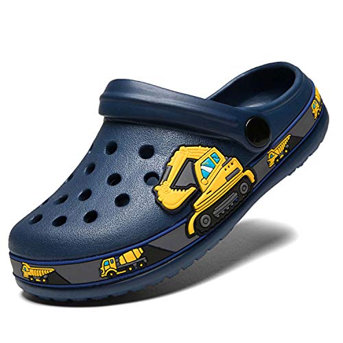 Garten Clogs Schuhe Sandalen Süße Cartoon Sommer Tier Home Zimmer Leichte Slip On Sandalen Duschrutschen rutschfeste Schuhe Sport Kinder Kind Jungen Kleinkind/Kleinkind Bagger Navy 24 von Meidiastra