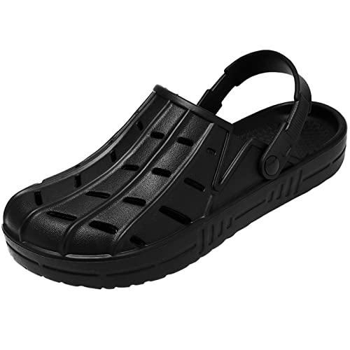 Herren Holzschuh Large Size Gartenschuhe Übergroße Sandalen Schnellverschluss Eva Hausschuhe Männlich Pantoffeln Black 49 von Meidiastra