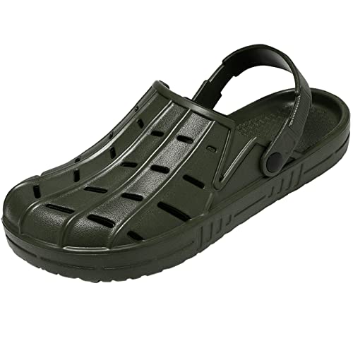 Herren Holzschuh Large Size Gartenschuhe Übergroße Sandalen Schnellverschluss Eva Hausschuhe Männlich Pantoffeln Green50 von Meidiastra