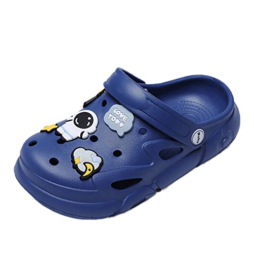 Kinder Clogs Leichtgewicht Atmungsaktiv Eva Gartenschuhe Jungen Mädchen Pool Sandalen Unisex Gummi Slides Hausschuhe Slip On Blue 36/37 von Meidiastra