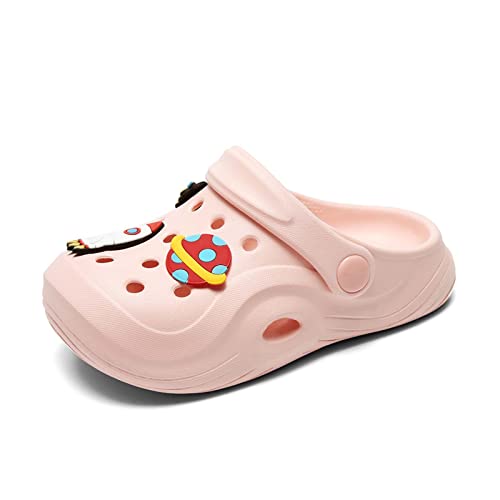 Kinder Eva Clogs Jungen Gartenschuhe Outdoor Flach Geschlossene Sandale Schuhe Mädchen Bequeme Pantoletten Sommer Leicht Sandalen Strand Hausschuhe Badeschuhe Wasserschuhe Rosa 20-21 von Meidiastra