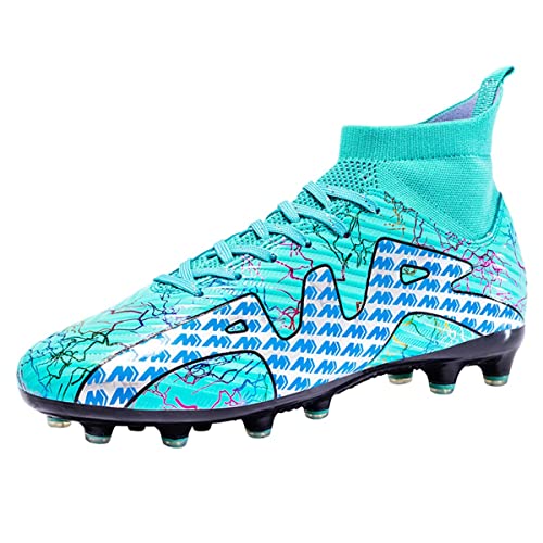 Meidiastra Herren Fußballschuhe Jungen Fußballschuhe Jugendliche High Top Spikes Cleats Athletics Fussballschuhe Trainingsschuhe Unisex Teenager Erwachsene Football Sneakers für Outdoor von Meidiastra