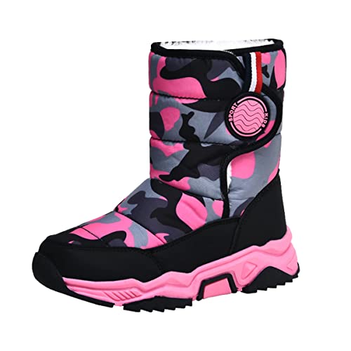 Meidiastra Winterstiefel für Mädchen Jungen Warm Gefütterte Schneestiefel Kinder Outdoor Wasserdichte Rutschfeste Winterboot von Meidiastra