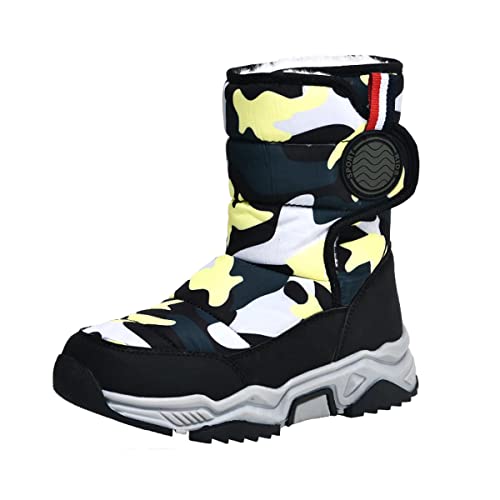 Meidiastra Winterstiefel für Mädchen Jungen Warm Gefütterte Schneestiefel Kinder Outdoor Wasserdichte Rutschfeste Winterboot von Meidiastra