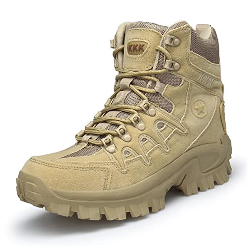 Militärstiefel für Herren Einsatzstiefel Armee Combat Patrol Tactical Stiefel mit Zipper Verschleißfest Rutschfeste Outdoor Trekkingschuhe Wanderschuhe von Meidiastra