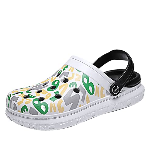 Pantoletten Kinder Clogs Jungen Mädchen Gartenschuhe Slip On Wasserschuhe Badeschuhe Outdoor Flach Geschlossene Sommer Eva rutschfeste Pool Sandalen Hausschuhe Unisex Green 33 von Meidiastra