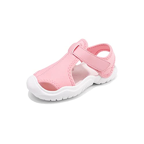 Sandalen Jungen Mädchen Aquaschuhe Badeschuhe Sommer Strandschuhe Geschlossene Zehenkappe Kinder Outdoor Sport Sandalen Rosa 27 von Meidiastra