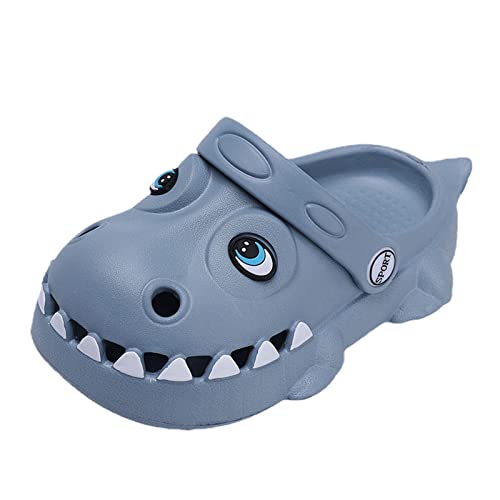 Unisex Kleine Kinder Gartenclogs rutschfeste Atmungsaktive Gartenschuhe Clogs Eva Gummi Badeschuhe Cartoon Sandalen Pantoletten Light Grey 30 von Meidiastra