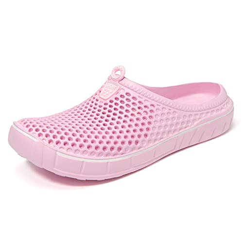 Unisex Sandalen Sommer Strand Eva Clogs Schnellverschluss Pantoffeln Komfort Latschen Leicht Rutschsicher Hausschuhe Gartenschuhe Muffin Drag Pink 41 von Meidiastra