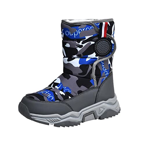 Meidiastra Winterstiefel für Mädchen Jungen Warm Gefütterte Schneestiefel Kinder Outdoor Wasserdichte Rutschfeste Winterboot von Meidiastra