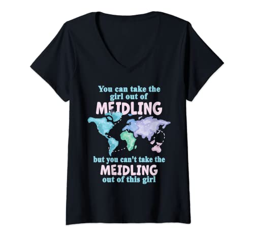 Damen Stolzes Mädchen aus Meidling - Umzug aus Meidling T-Shirt mit V-Ausschnitt Damen Stolzes Mädchen aus Meidling - Umzug aus Meidling T-Shirt mit V-Ausschnitt von Meidling Home City - Vienna Outfits & Designs