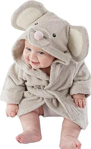 Meihuida Mädchen Jungen Baby & Fleece Bademantel Robe Super weicher Fleece Bademantel (1-2 Jahre, Maus) von Meihuida