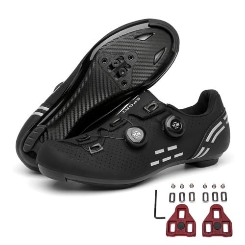 Mateju Fahrradschuhe Herren Damen Rennradschuhe Kompatibel mit Look SPD-SL Delta Lock Pedal Reitschuhe,Draussen Atmungsaktive Radschuhe Leichte Schuhe Rennrad Schuhe von Meiju