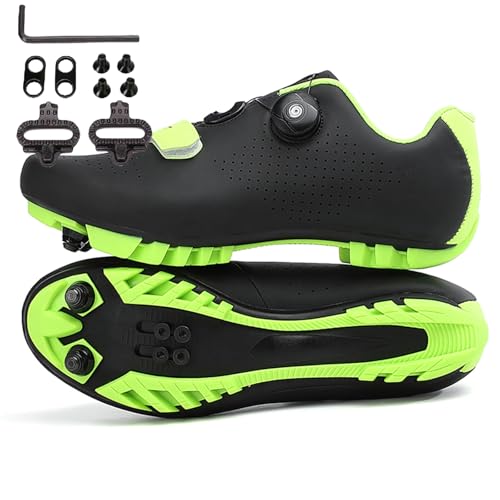 Mateju Fahrradschuhe Herren und Damen, Unisex Rennradschuhe Atmungsaktive MTB Schuhe Radschuhe MTB Leichte Mountainbike Schuhe Wasserdicht Rennrad Schuhe SPD kompatibel von Meiju