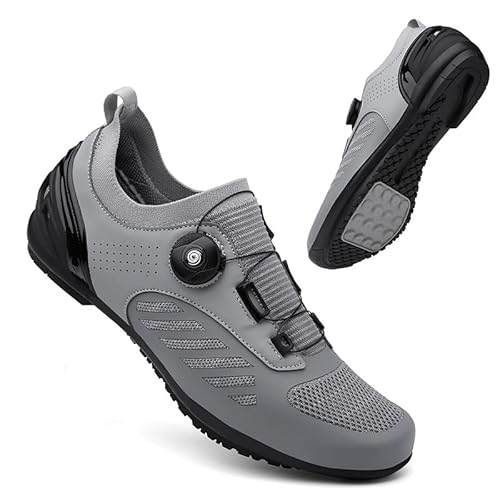 Mateju Fahrradschuhe für Herren und Damen, Moden Rennrad und Schuhe mit Gummisohle rutschfeste Atmungsaktive No-Lock MTB Fahrradschuhe Unisex Radsportschuhe Draussen von Meiju
