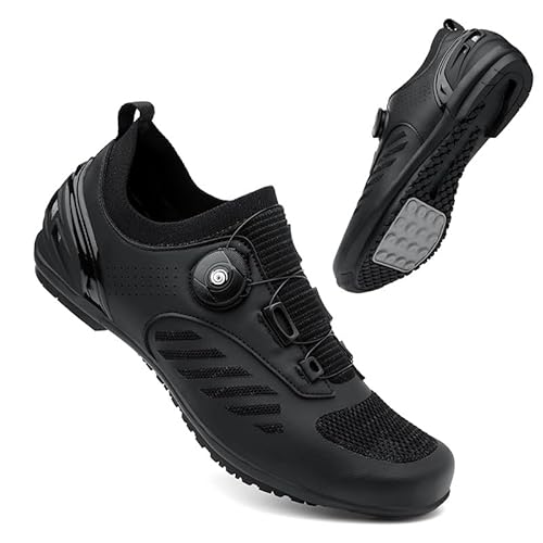 Mateju Fahrradschuhe für Herren und Damen, Moden Rennrad und Schuhe mit Gummisohle rutschfeste Atmungsaktive No-Lock MTB Fahrradschuhe Unisex Radsportschuhe Draussen von Meiju