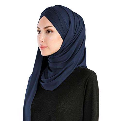 Meijunter Damen Muslim Turban Kopftuch Islamischer Naher Osten Dubai Solid Color Hijab Schal von Meijunter