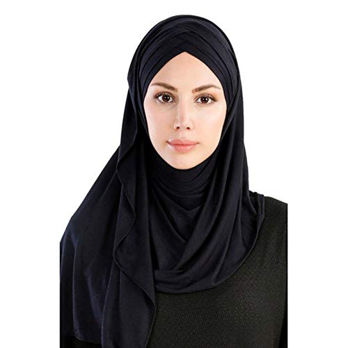 Meijunter Damen Muslim Turban Kopftuch Islamischer Naher Osten Dubai Solid Color Hijab Schal von Meijunter