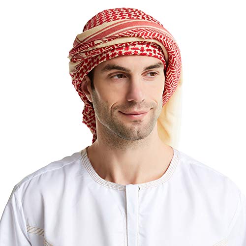 Meijunter Herren Muslim Hijab Schal Islamisches Halstuch Weiche Wolle Turban Malaysia Kopftuch Arabisches Bandana von Meijunter