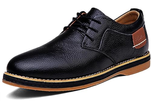 Meik Mangni Herren Anzugschuhe Klassische Derby Schnürschuhe Moderne Business Schuhe Oxford Hochzeit Schuhe Freizeit Schnürhalbschuhe,Schwarz,Gr.38 EU von Meik Mangni