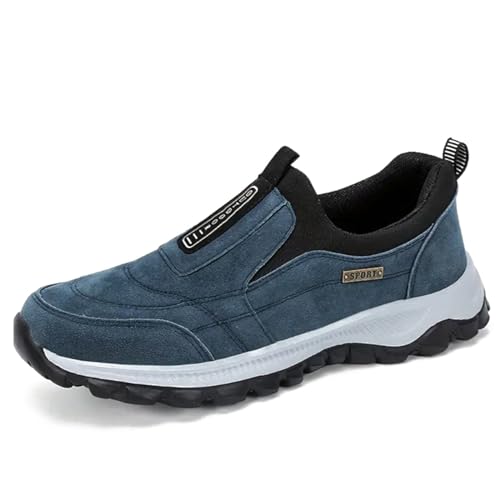 Meik Mangni Schuhe Herren Laufschuhe Slip On Sneaker Bequem Turnschuhe Fitness Trainingsschuhe Freizeitschuhe Atmungsaktiv Walkingschuhe Outdoor,Blau,Gr:49 EU von Meik Mangni