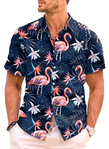 Meilicloth Hawaii Hemd Männer Hawaiihemd Herren Funky hawaiihemd Casual Flamingo Hawaii Shirt Sommer Strandhemd Kurzarm Sommerhemd B Blau-2 XXL Meilicloth Hawaii Hemd Männer Hawaiihemd Herren Funky hawaiihemd Casual Flamingo Hawaii Shirt Sommer Strandhemd Kurzarm Sommerhemd B Blau-2 XXL von Meilicloth