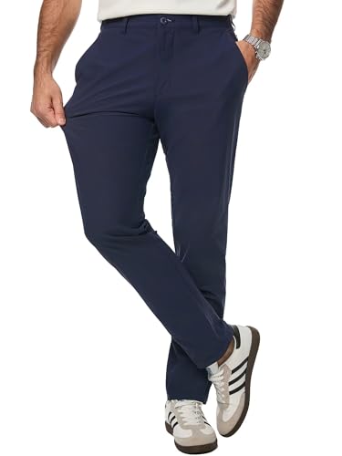 Meilicloth Herren Chino Hose Anzughose Herren Chinohose Stretchhose Herren Sporthose Casual Freizeithose mit Enger Passform B Grau 38 von Meilicloth