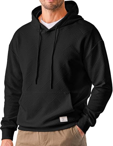 Meilicloth Hoodie Herren Kapuzenpullover Winter Herren Pullover Langarm Hooded Sweat Kapuzen Sweatshirt Baumwolle Männer Kapuzenpulli Hoody Herren Sweatjacke A Schwarz M von Meilicloth