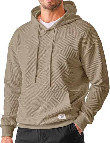 Meilicloth Kapuzenpullover Herren Hoodie Pullover Herren Winter Langarm Sweatjacke Hooded Sweat Kapuzen Sweatshirt Baumwolle Männer Kapuzenpulli Hoody Kapuzenjacke A Dune XXL von Meilicloth