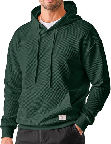Meilicloth Kapuzenpullover Herren Hoodie Pullover Herren Winter Langarm Sweatjacke Hooded Sweat Kapuzen Sweatshirt Baumwolle Männer Kapuzenpulli Hoody Kapuzenjacke A Grün L von Meilicloth