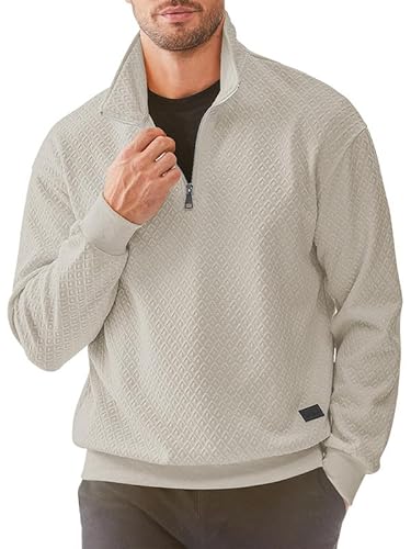 Meilicloth Sweatshirt Herren Pullover Half Zip Sweatshirt Raglan Sweatshirt Rundhals Casual Pulli Winter Männer Polo Sweatshirt Pergament L Meilicloth Sweatshirt Herren Pullover Half Zip Sweatshirt Raglan Sweatshirt Rundhals Casual Pulli Winter Männer Polo Sweatshirt Pergament L von Meilicloth