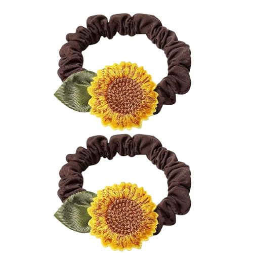 2 x hochelastische Blumen-Haarspangen, modisches Haarband mit Blumenmuster, Haarnadel für stilvolle Frauen und verschiedene Anlässe von Meiliyizu