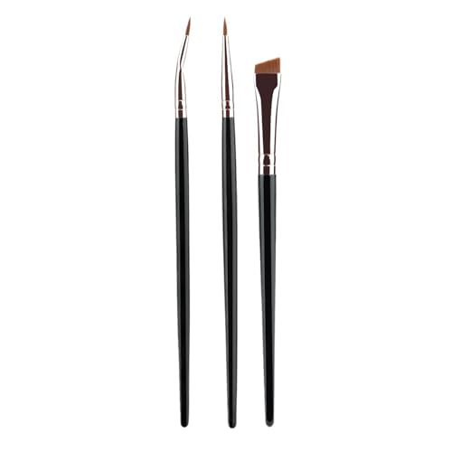 3-teiliges abgewinkeltes Eyeliner-Pinsel-Set, modische Make-up-Pinsel, einfach zu verwenden, sowohl für Anfänger als auch für Experten in der Schaffung trendiger Linien von Meiliyizu