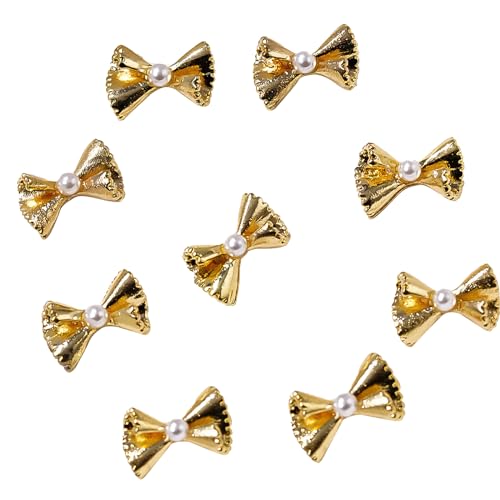 50 x French Bow Bowknot Nägel Kunstbedarf Legierung Nägel Kunst Dekorationen für Frauen und Mädchen von Meiliyizu
