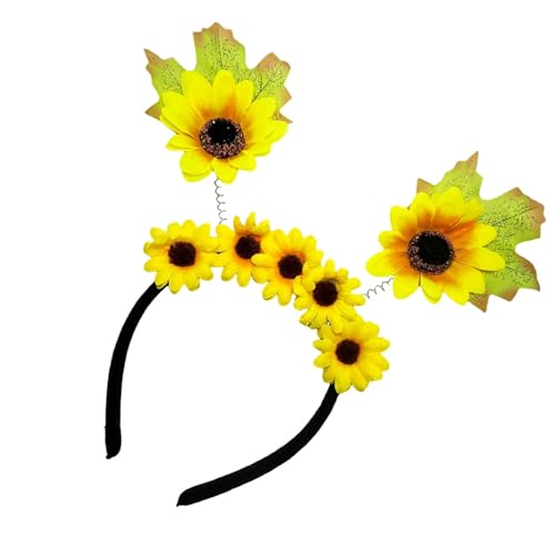 Dekoratives Haarband mit Sonnenblume, dekorativ, Accessoire für Party-Enthusiasten und trendige Jugendliche von Meiliyizu